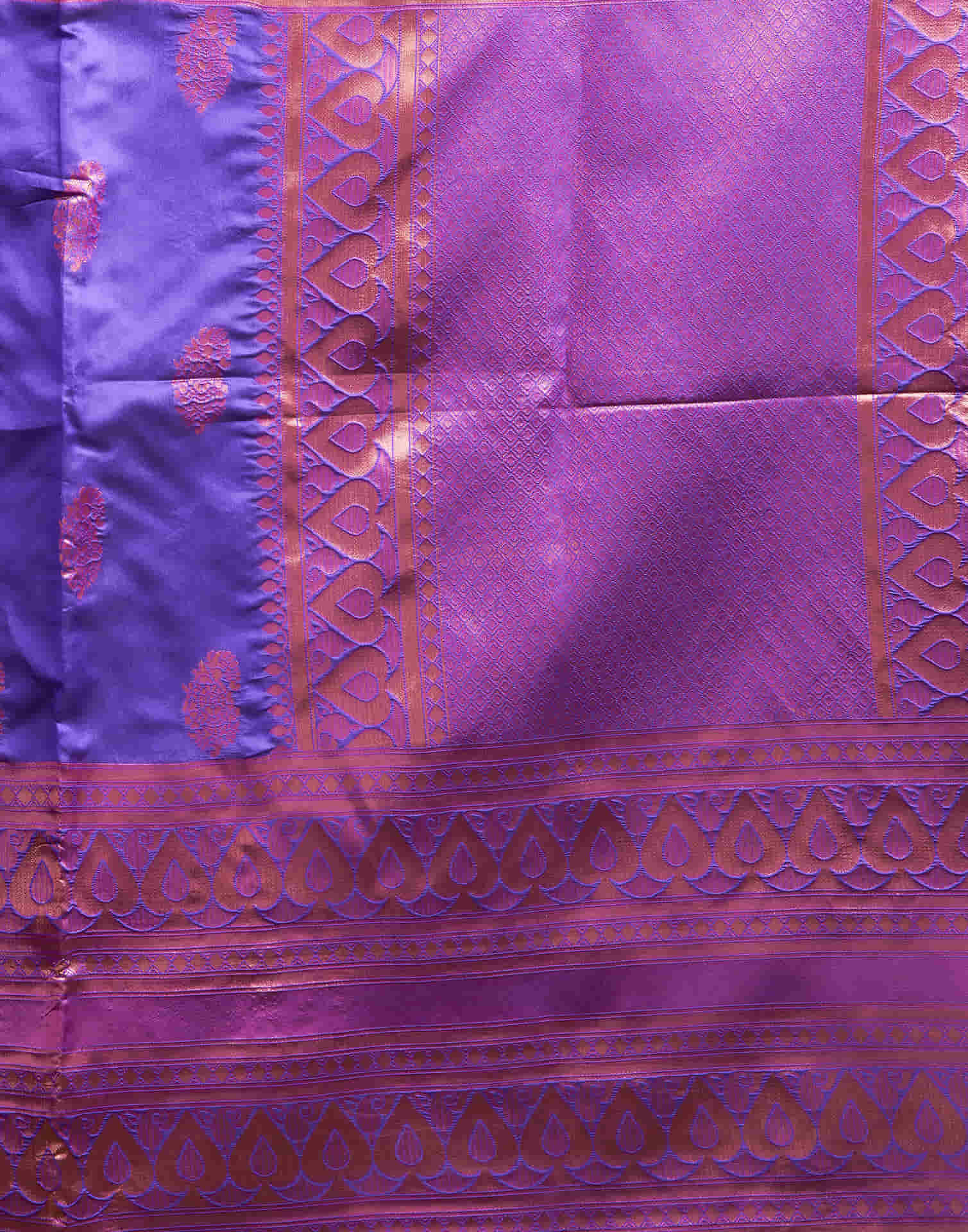 Purple Silk Woven Banarasi Saree