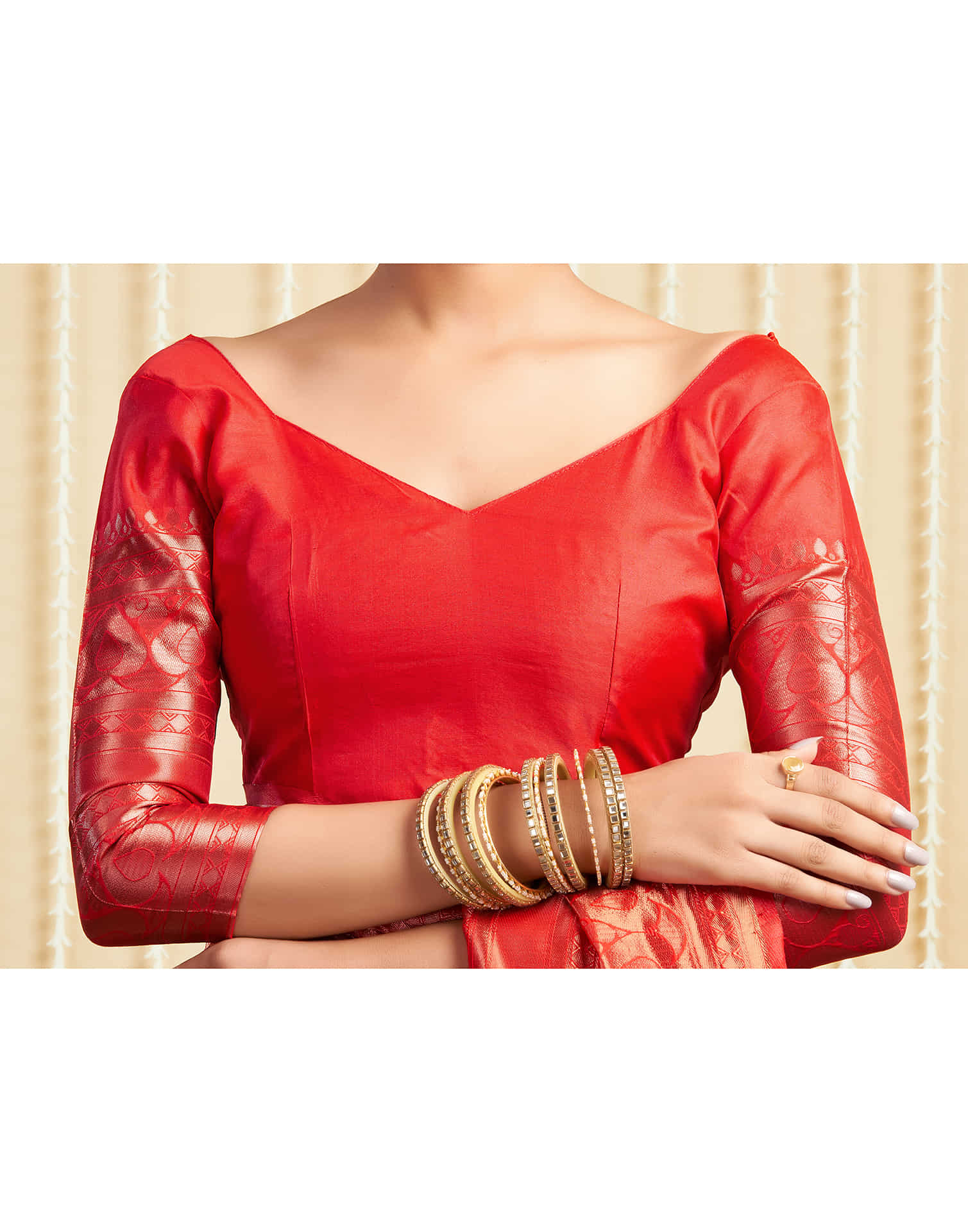 Red Silk Woven Banarasi Saree