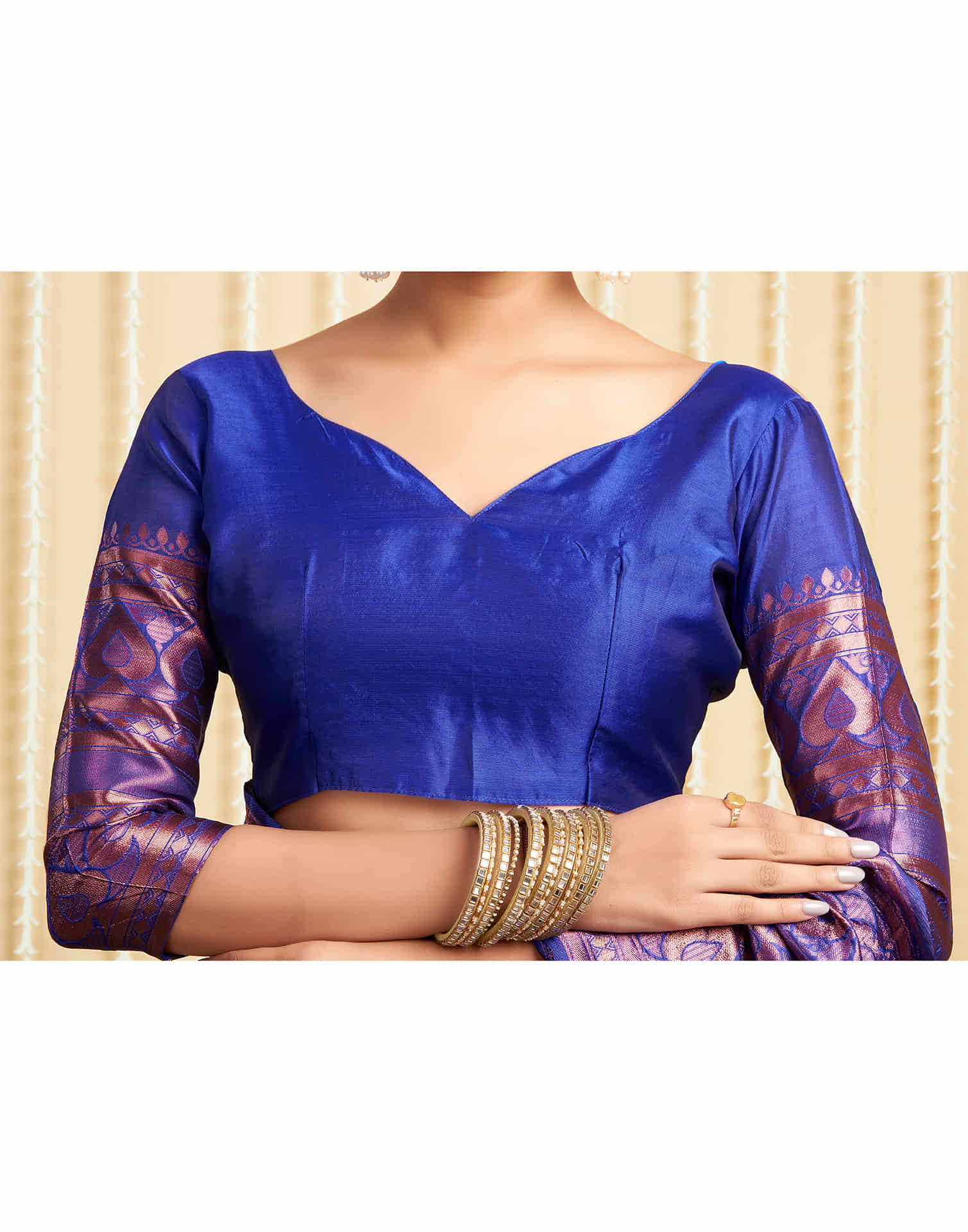 Blue Silk Woven Banarasi Saree