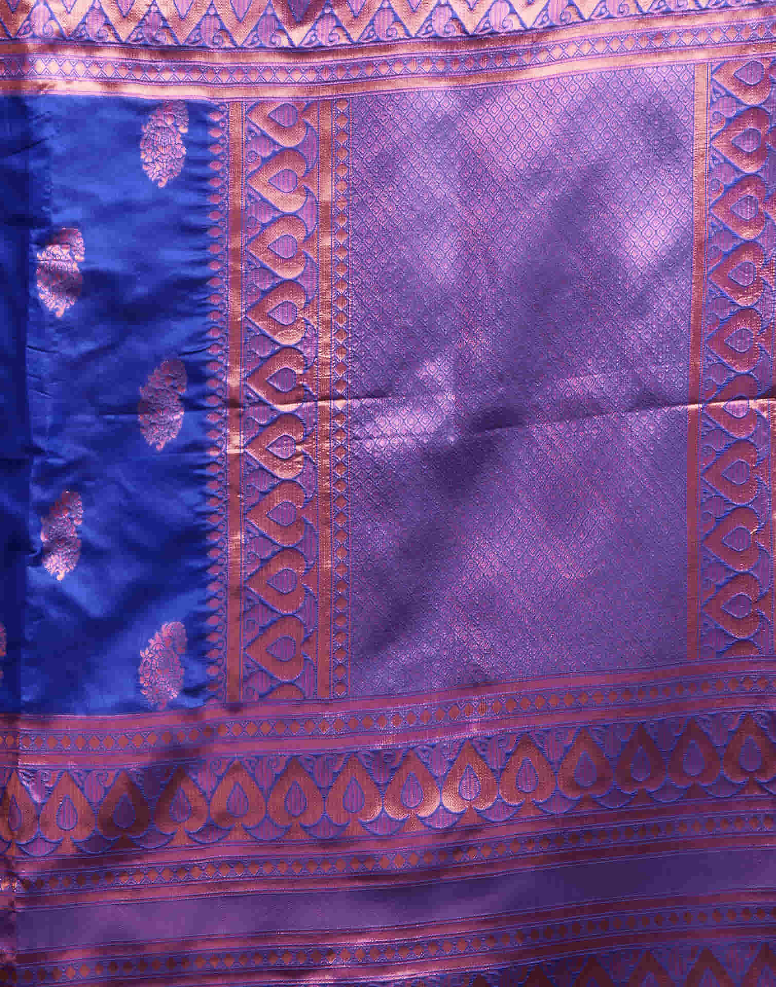 Blue Silk Woven Banarasi Saree