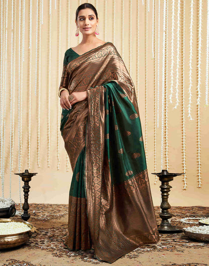 Green Silk Woven Banarasi Saree