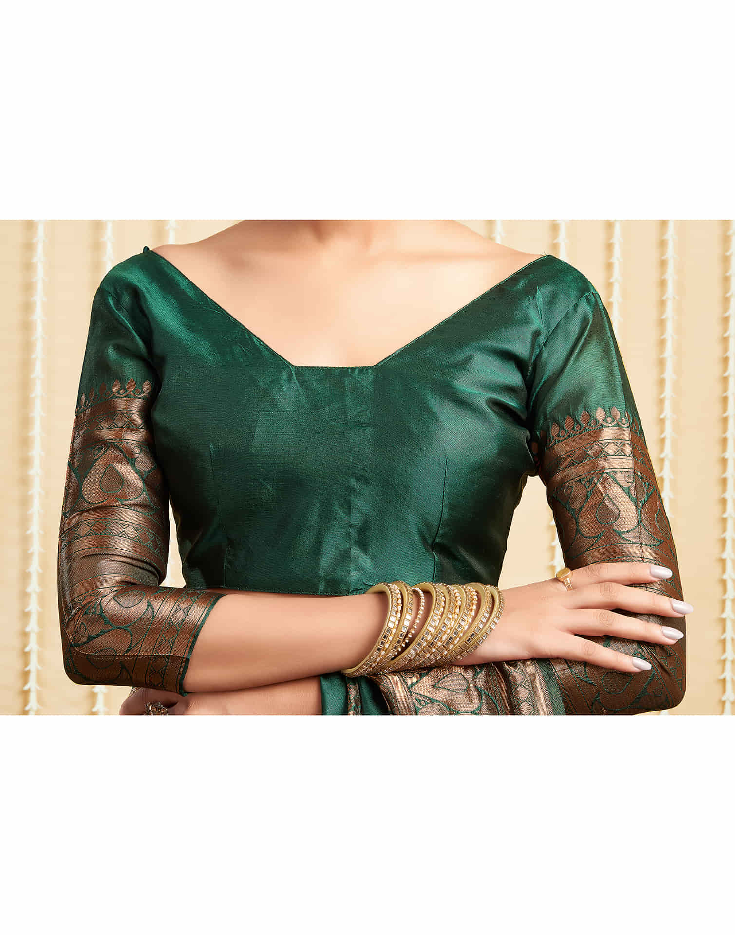 Green Silk Woven Banarasi Saree