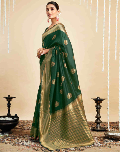 Green Silk Woven Banarasi Saree