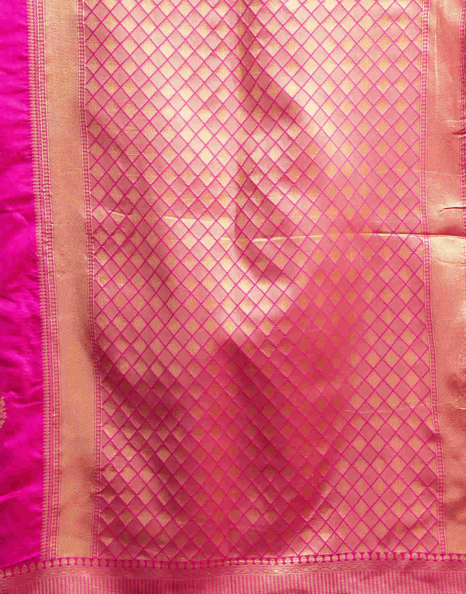 Pink Silk Woven Banarasi Saree