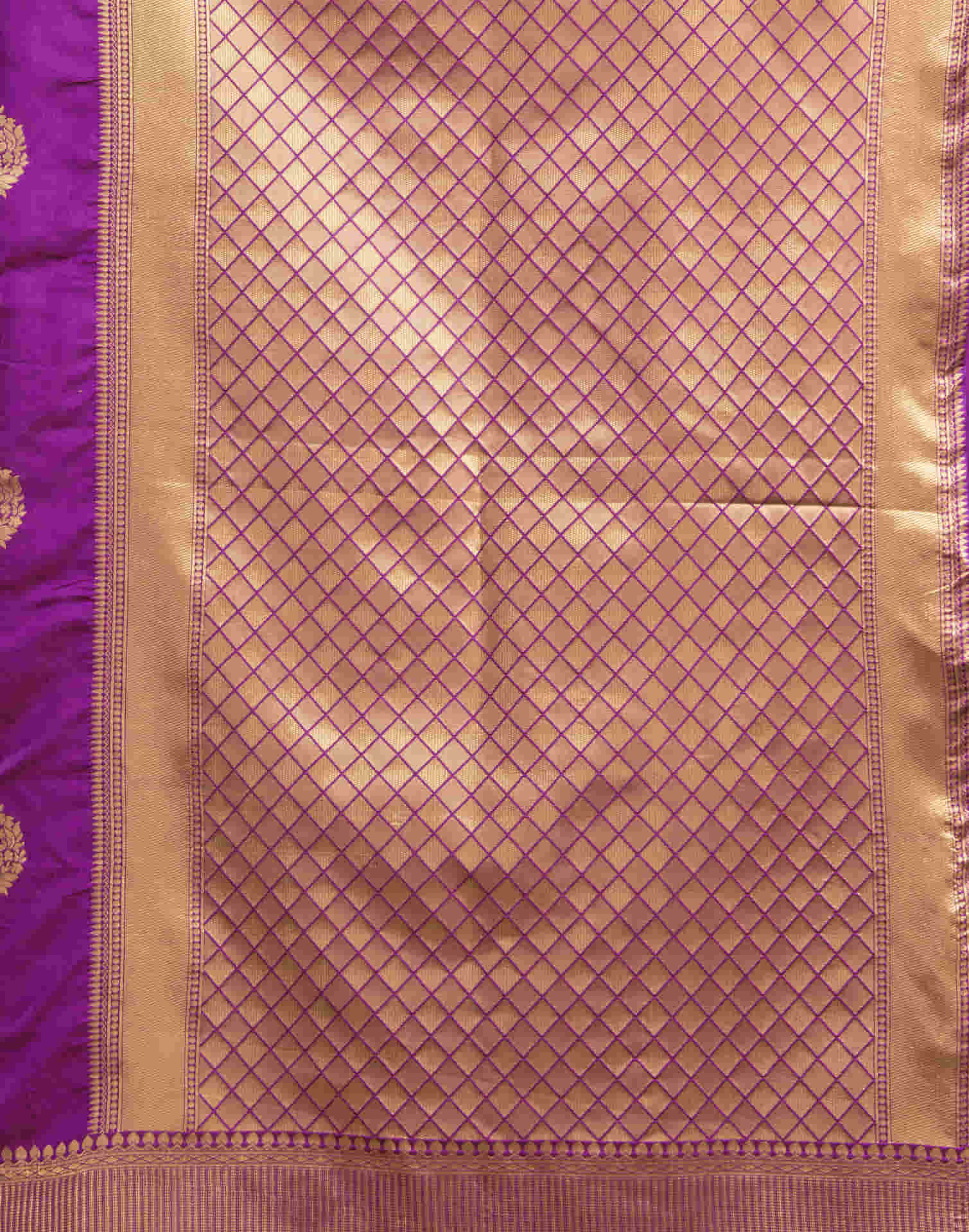 Magenta Silk Woven Banarasi Saree