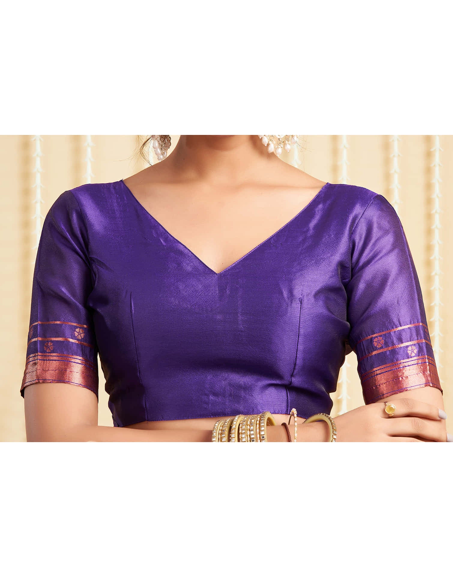 Purple Silk Woven Banarasi Saree