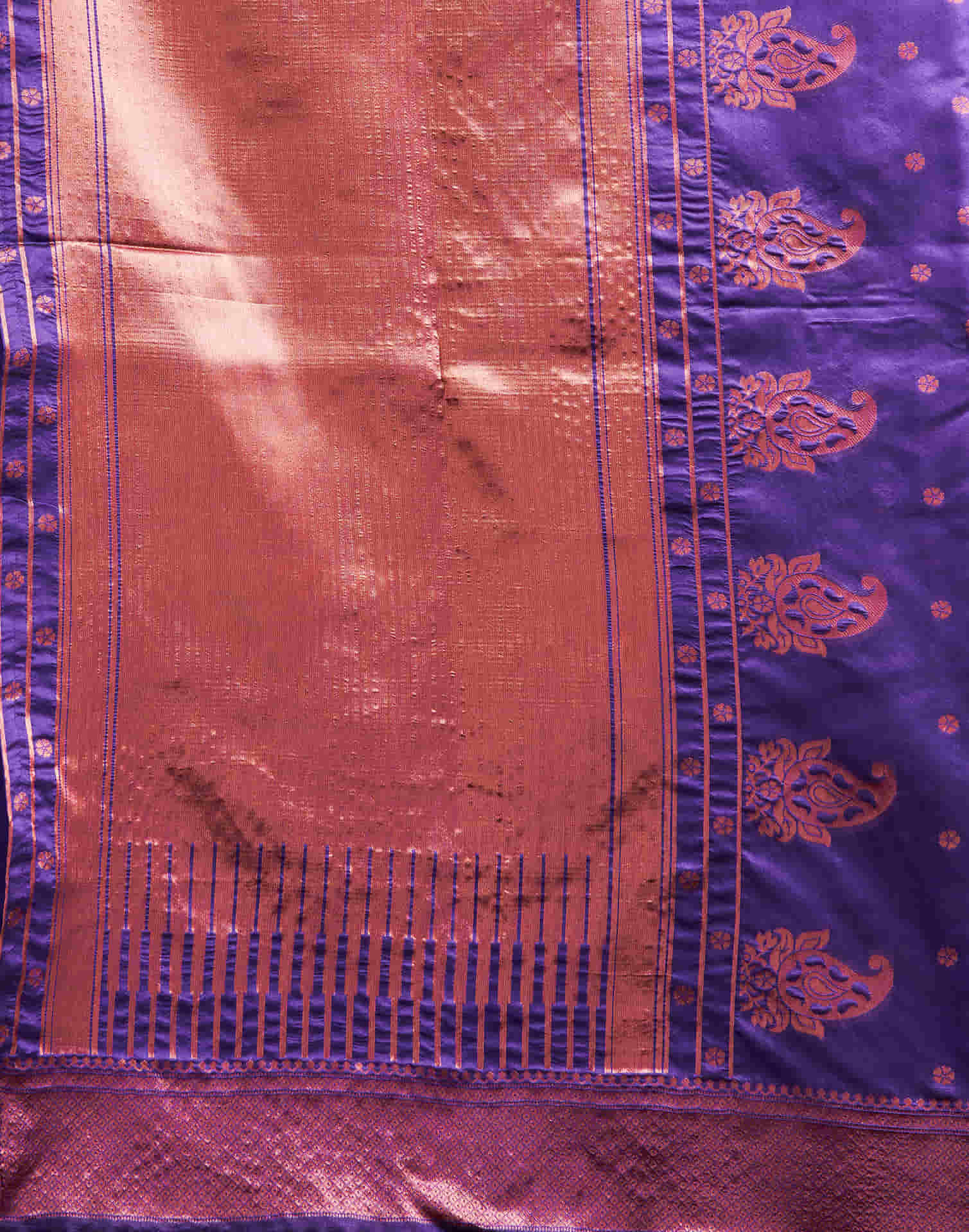 Purple Silk Woven Banarasi Saree