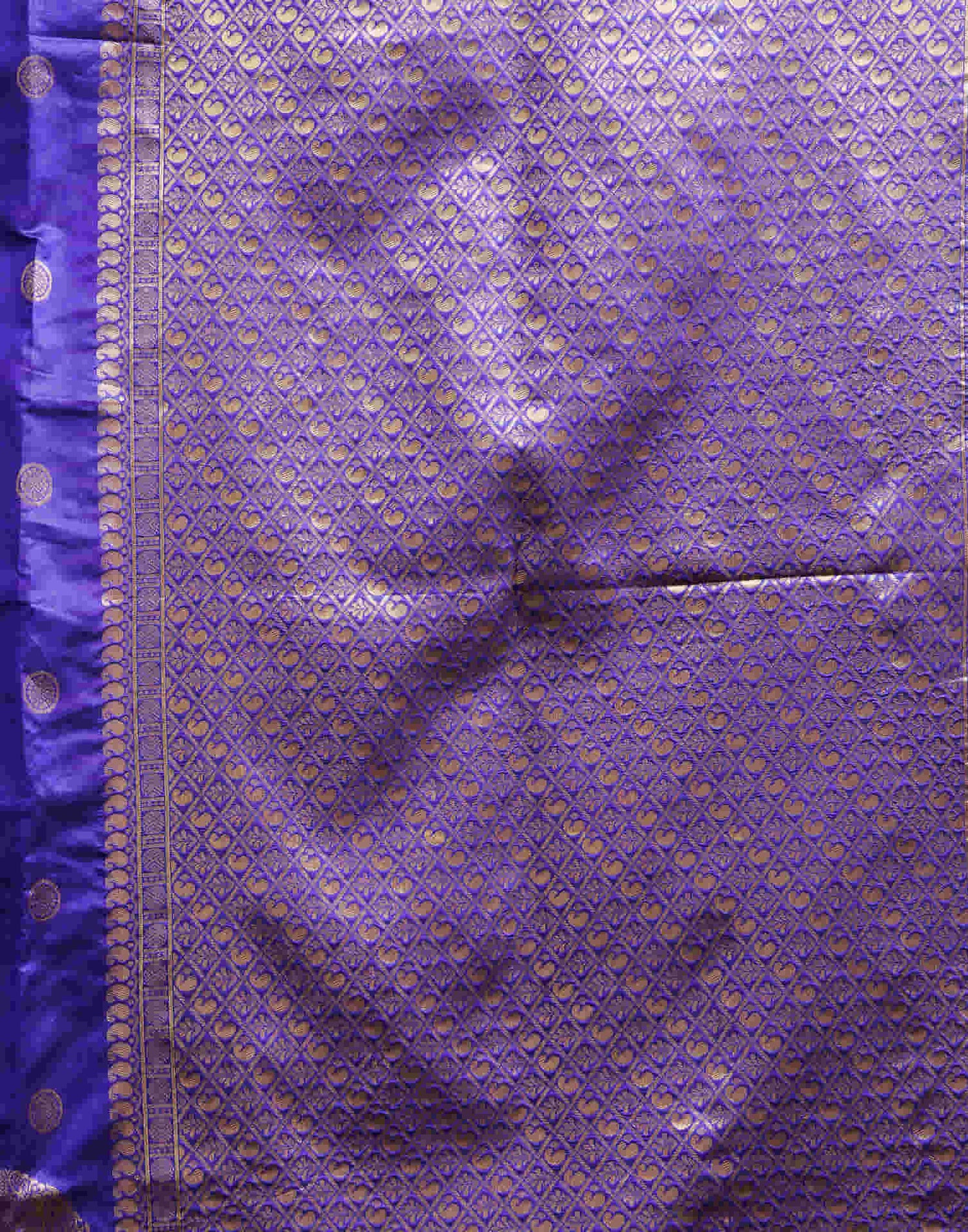 Violet Silk Woven Banarasi Saree