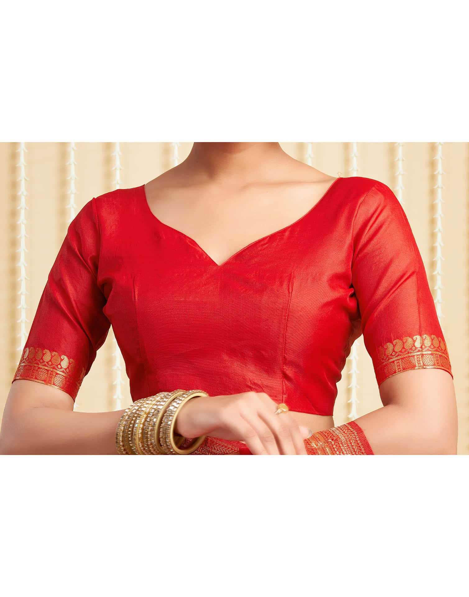 Red Silk Woven Banarasi Saree