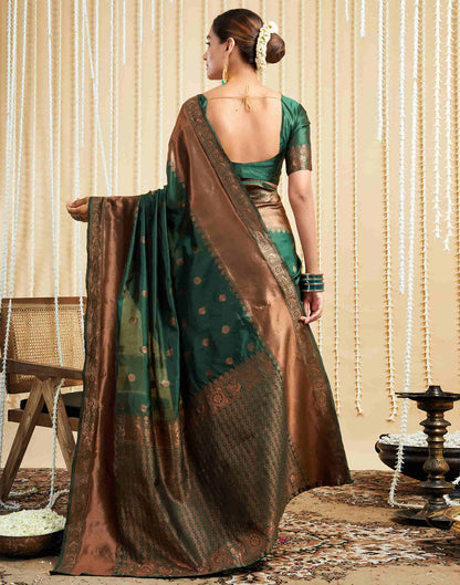 Green Silk Woven Banarasi Saree