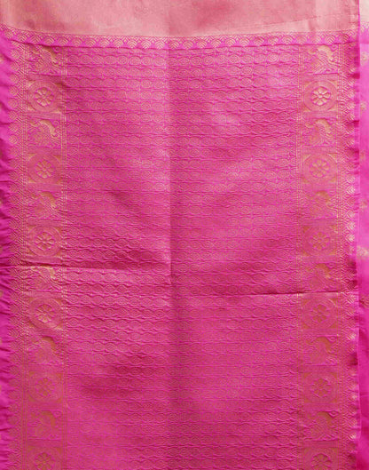 Pink Silk Woven Banarasi Saree