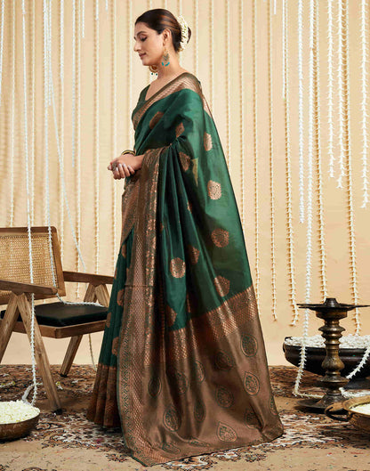 Green Silk Woven Banarasi Saree