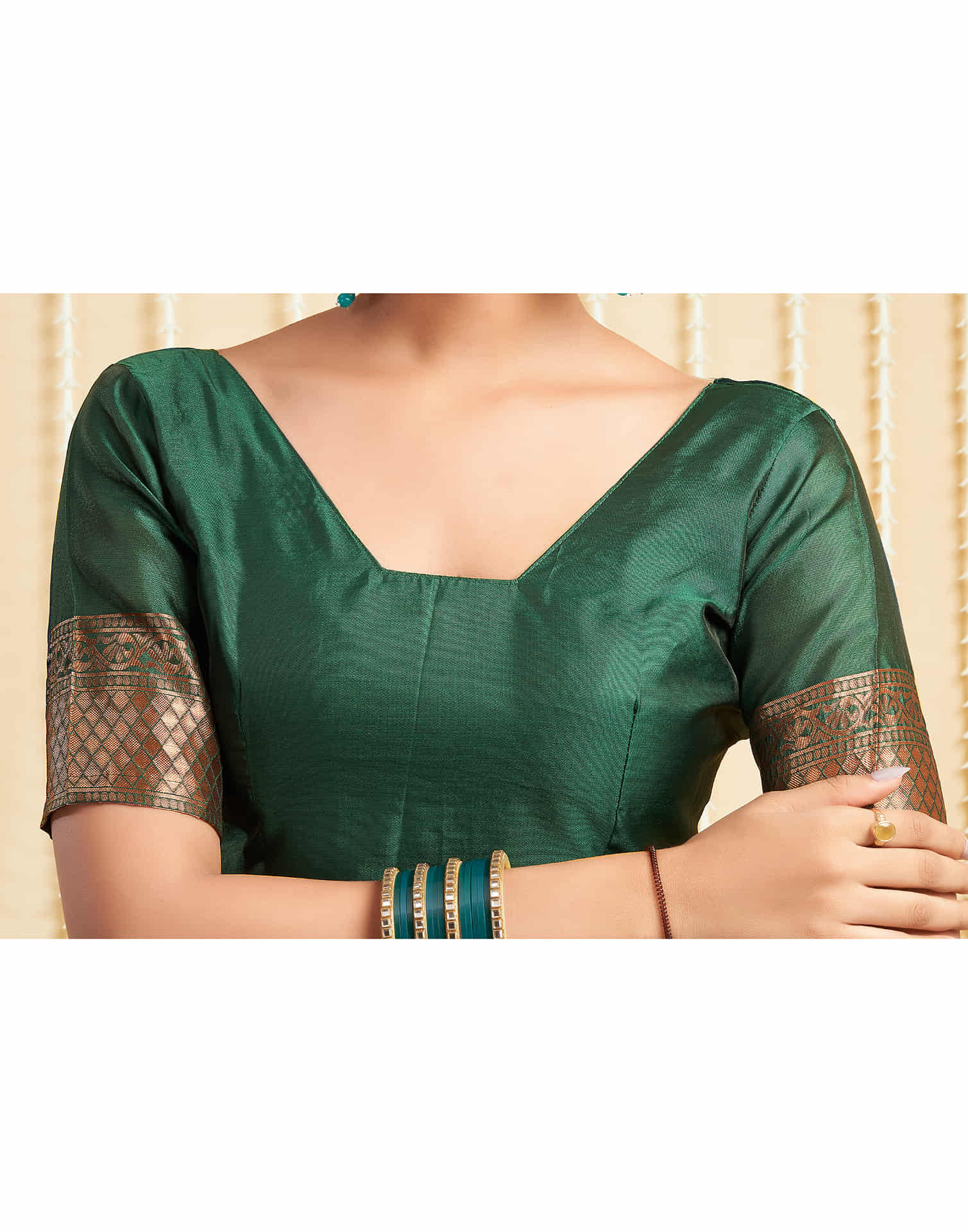 Green Silk Woven Banarasi Saree