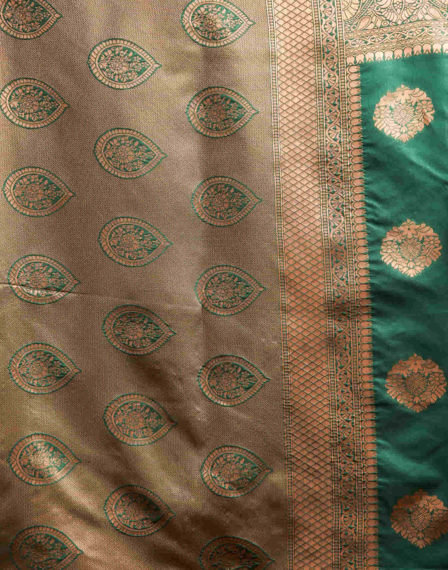 Green Silk Woven Banarasi Saree