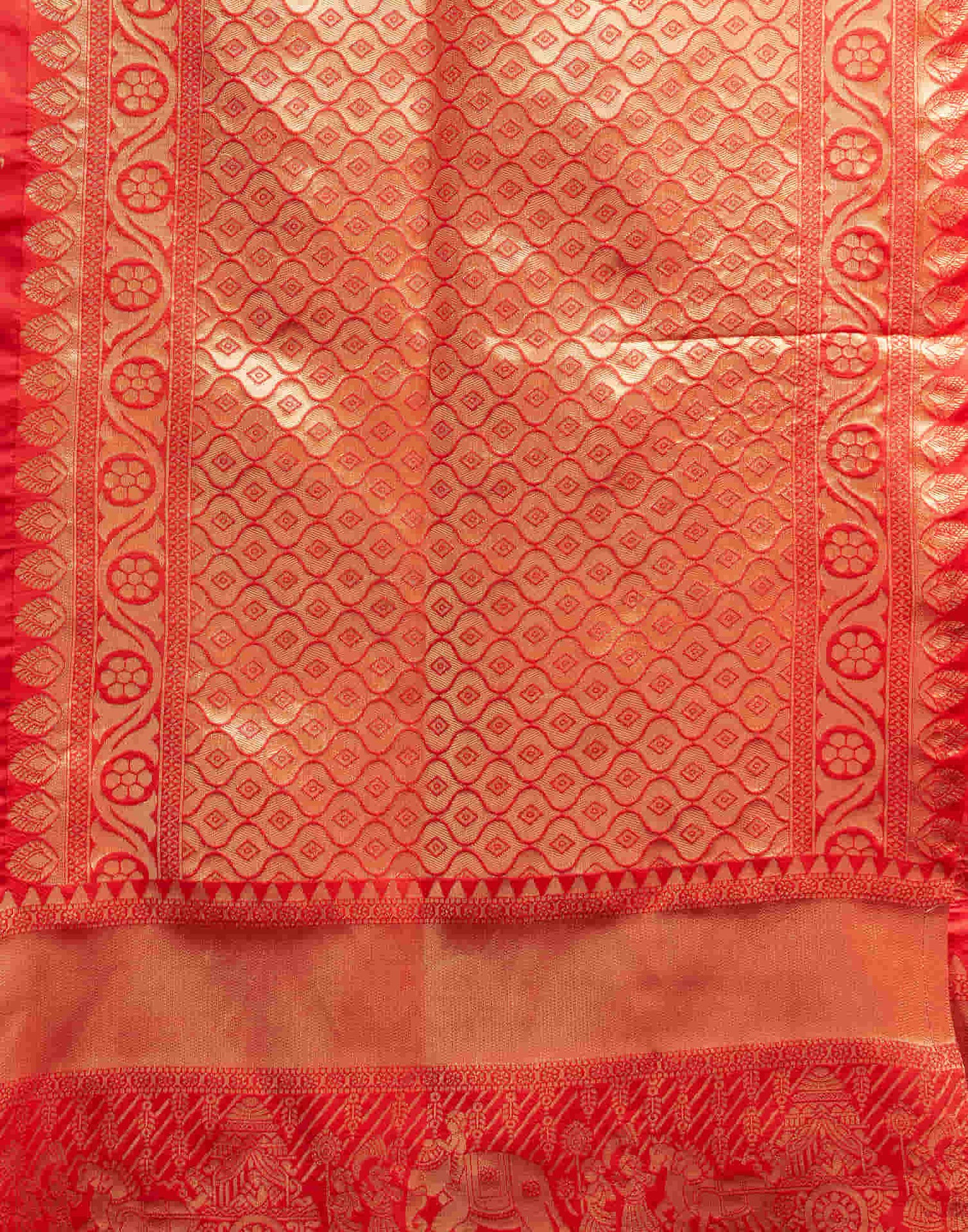 Red Silk Woven Banarasi Saree