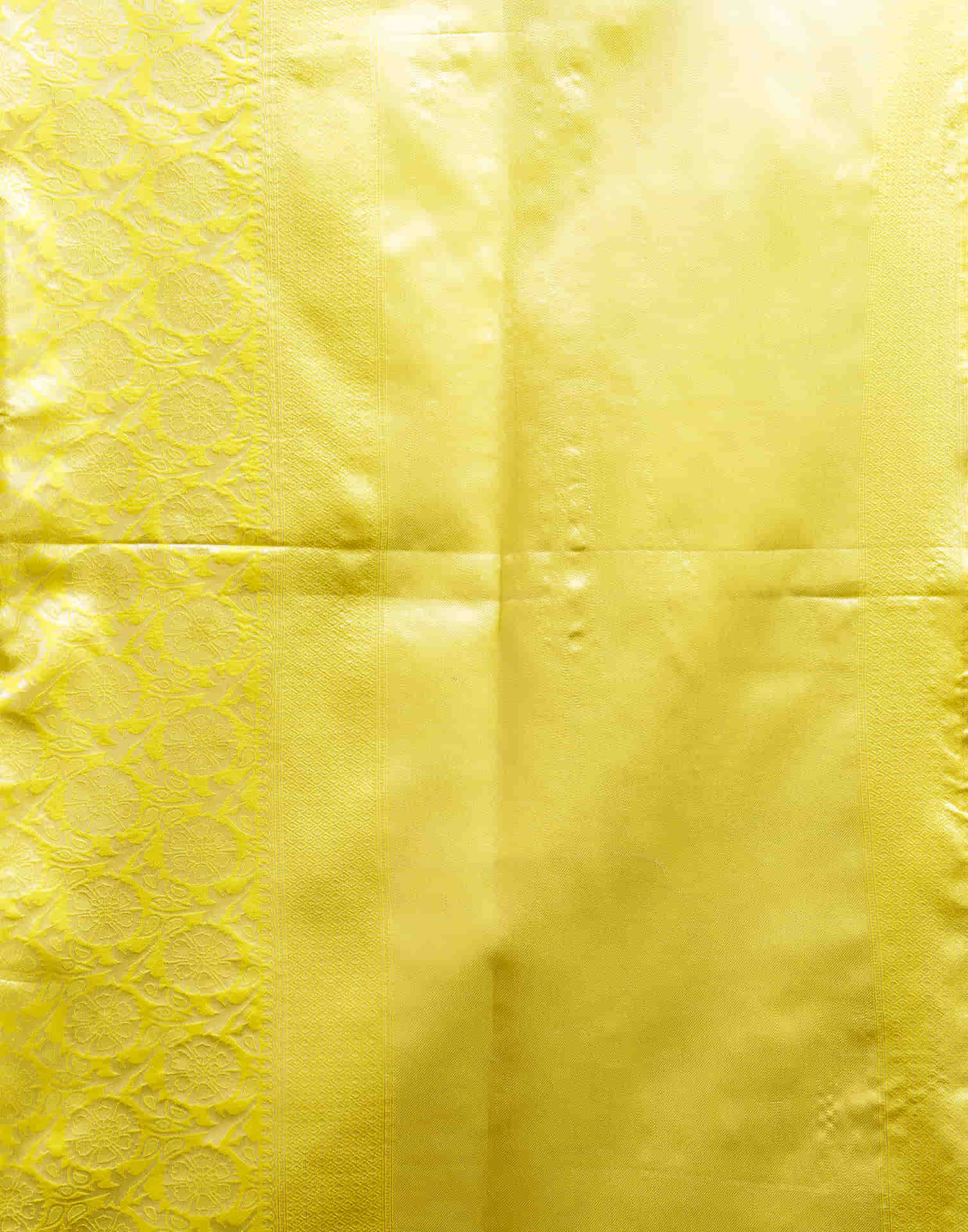 Yellow Silk Woven Banarasi Saree