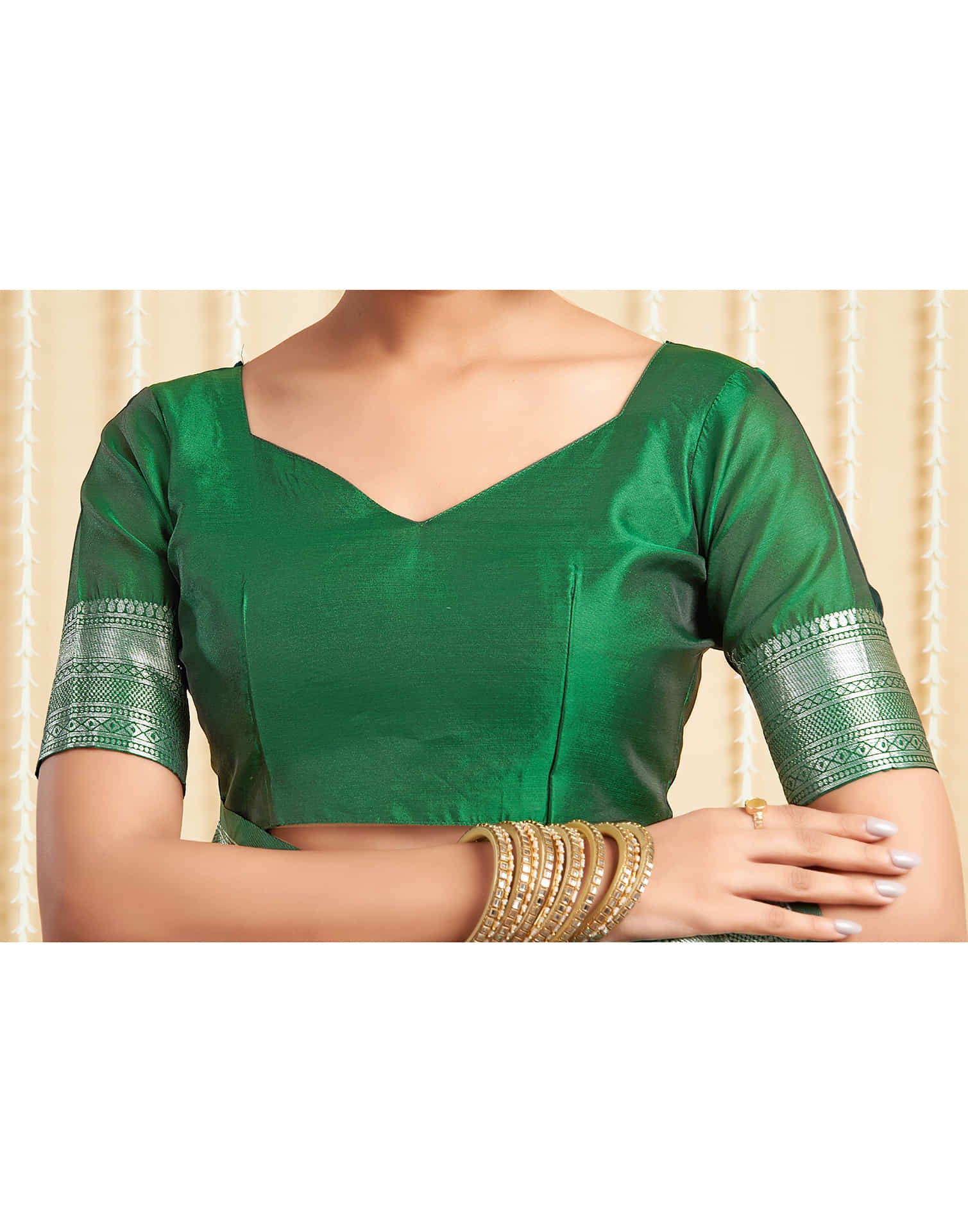 Green Silk Woven Banarasi Saree