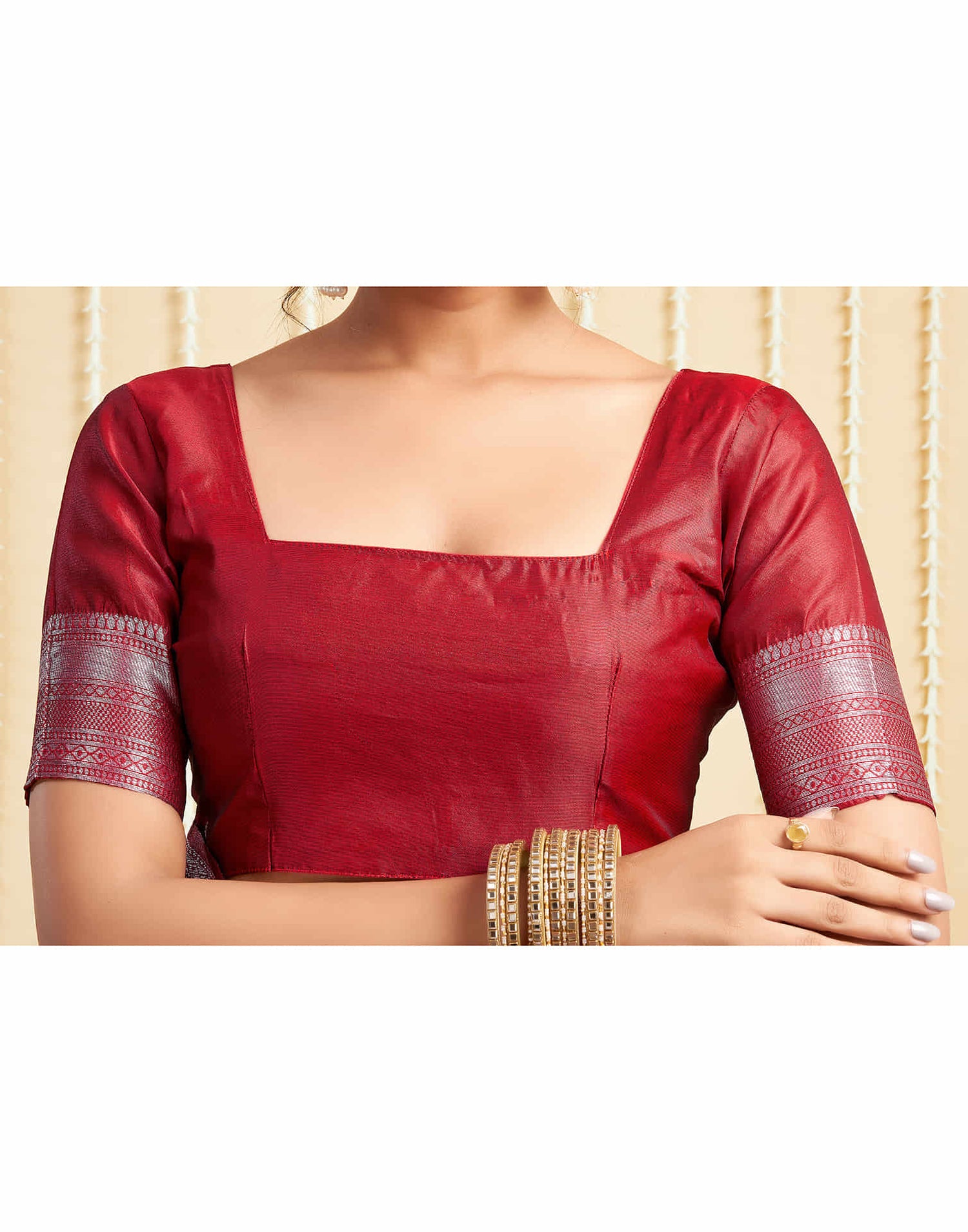 Red Silk Woven Banarasi Saree