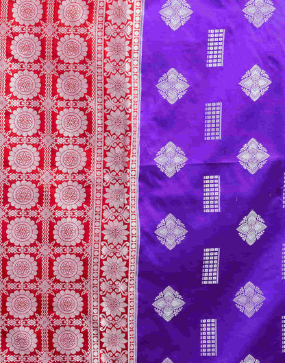 Purple Silk Woven Handloom Saree