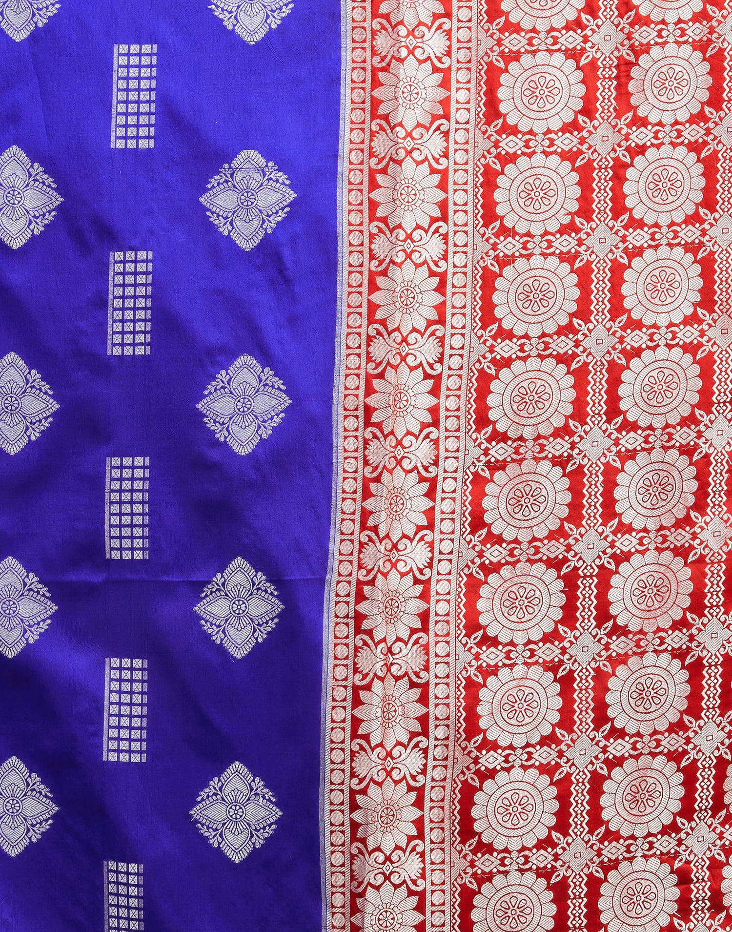 Dark Blue Silk Woven Handloom Saree