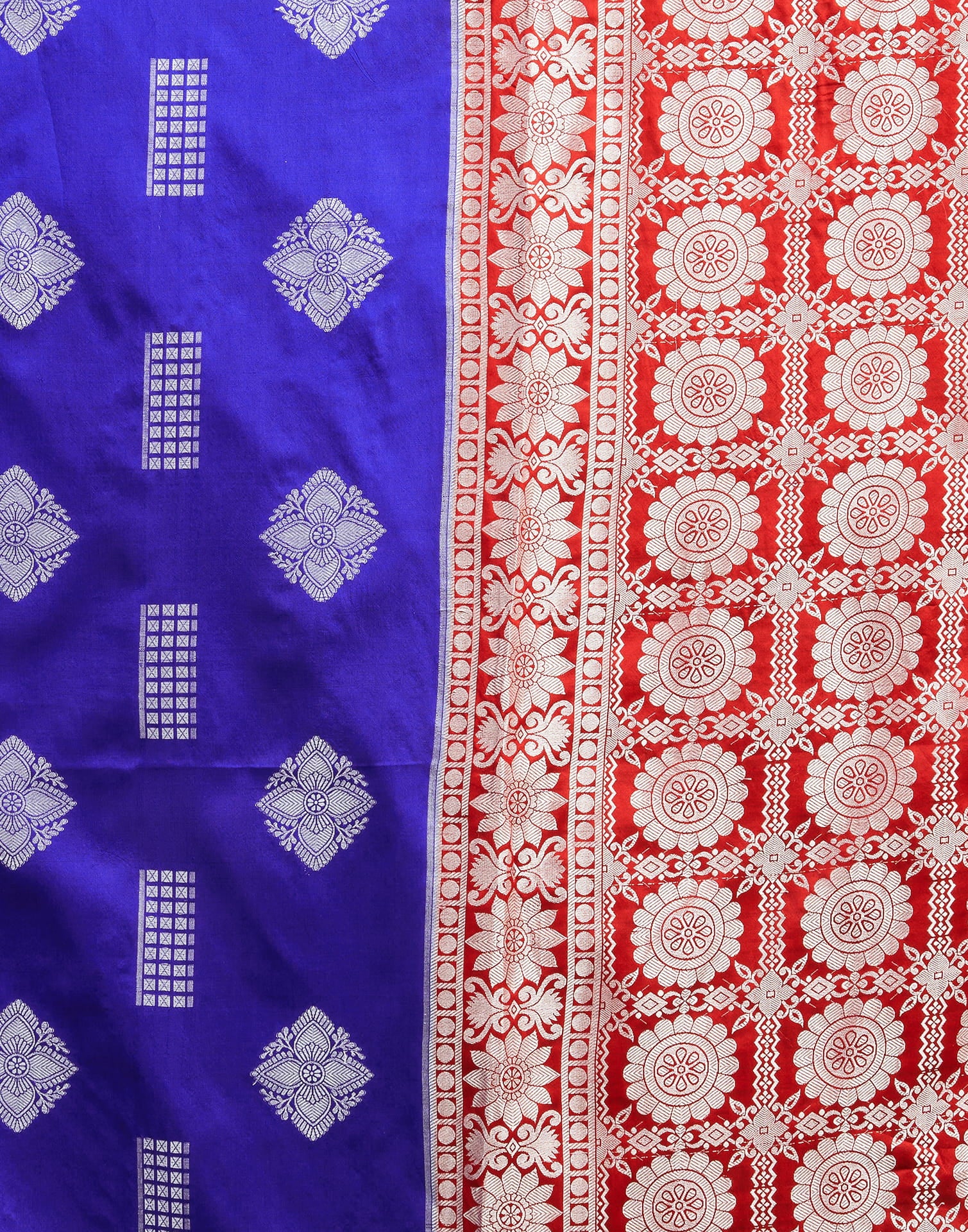 Dark Blue Silk Woven Handloom Saree