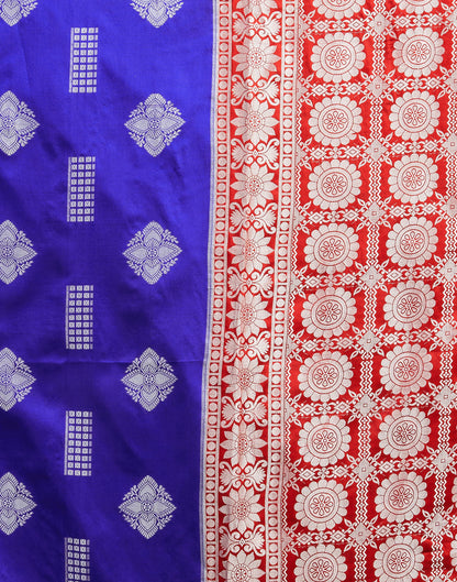 Dark Blue Silk Woven Handloom Saree