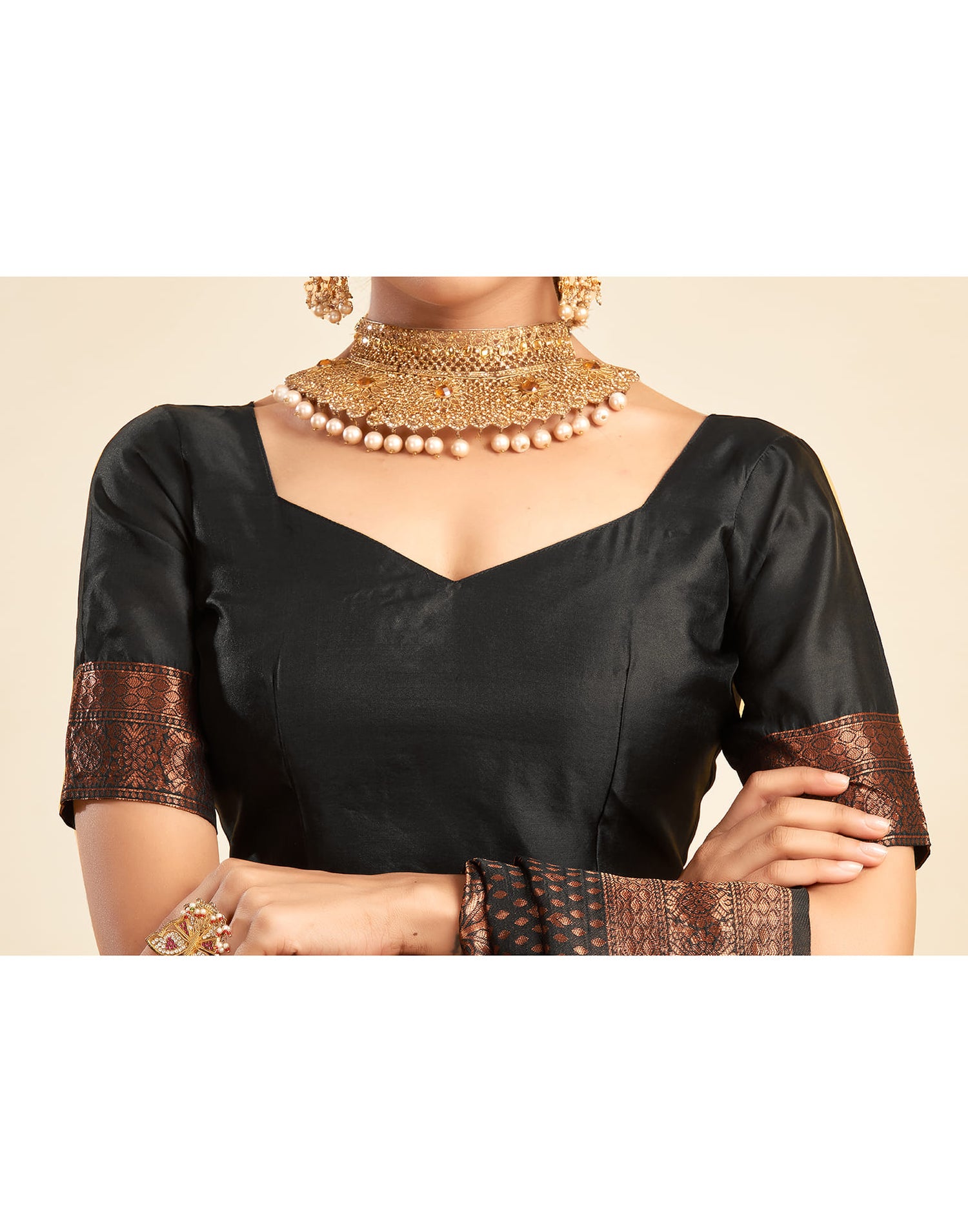 Black Silk Woven Banarasi Saree