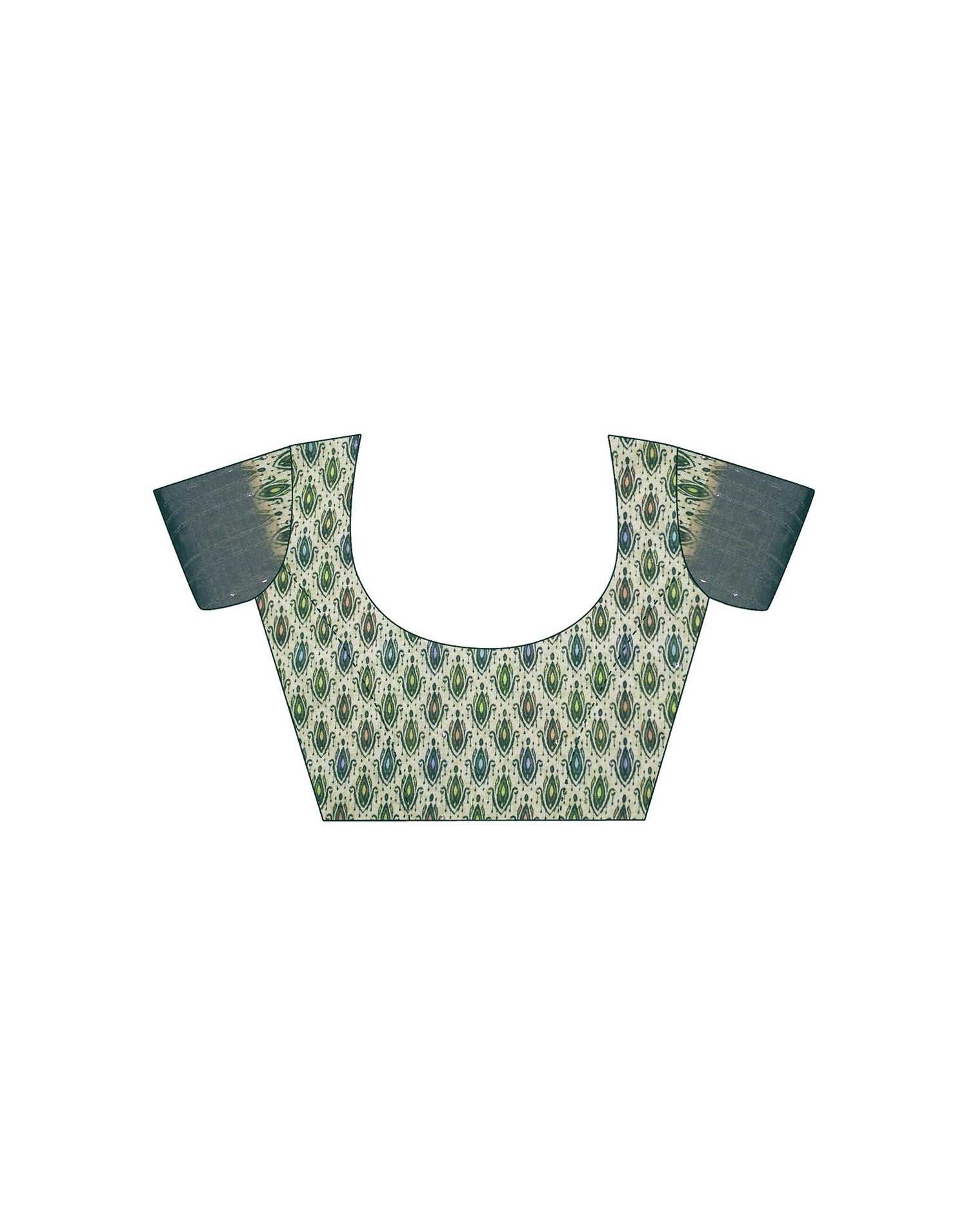 Light Pista Green Printed Silk Saree