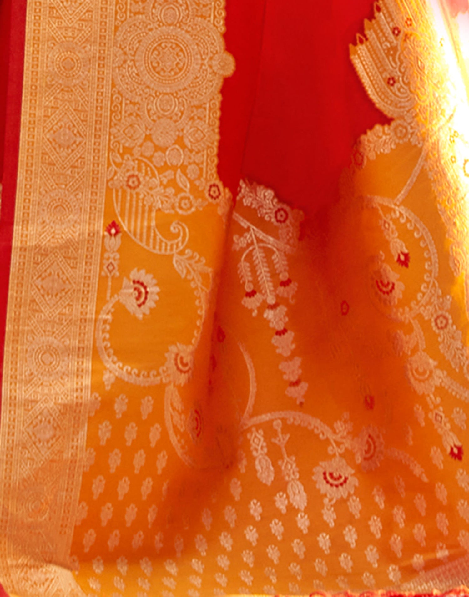 Red Silk Woven Banarasi Saree