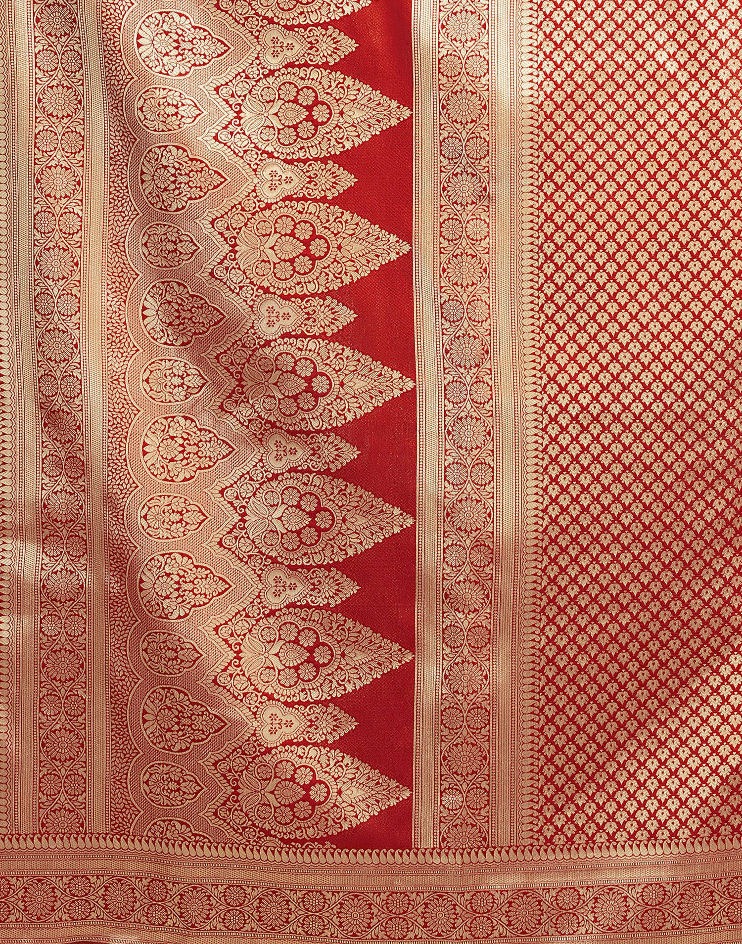 Red Silk Woven Banarasi Saree