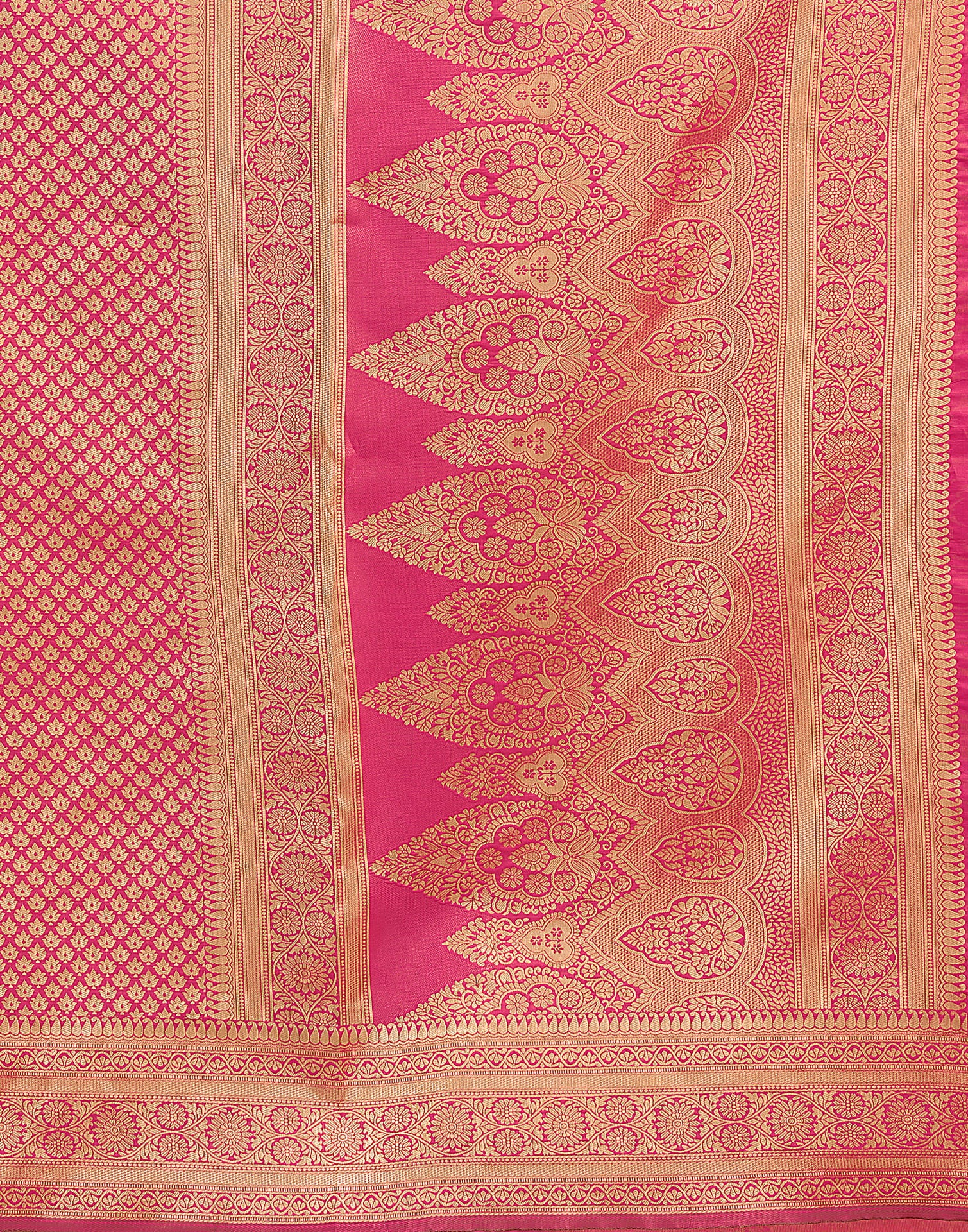 Pink Silk Woven Banarasi Saree