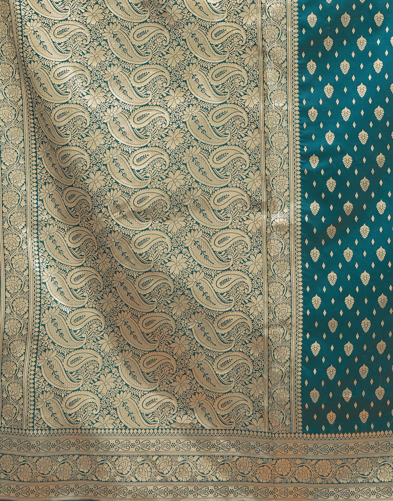 Rama Blue Banarasi Silk Saree