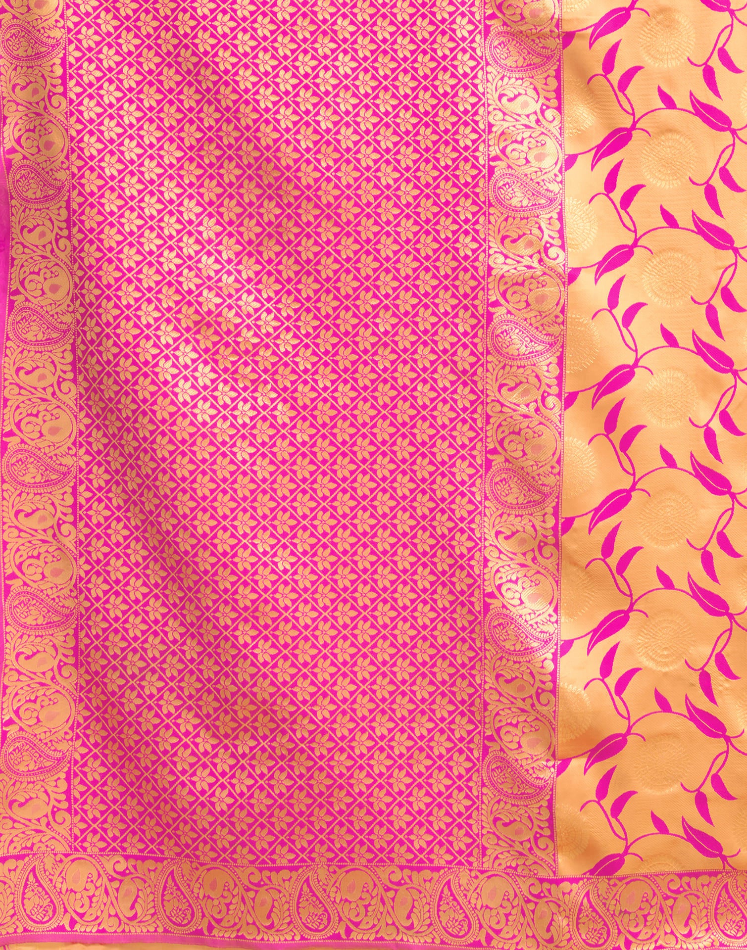 Light Orange Silk Woven Banarasi Saree