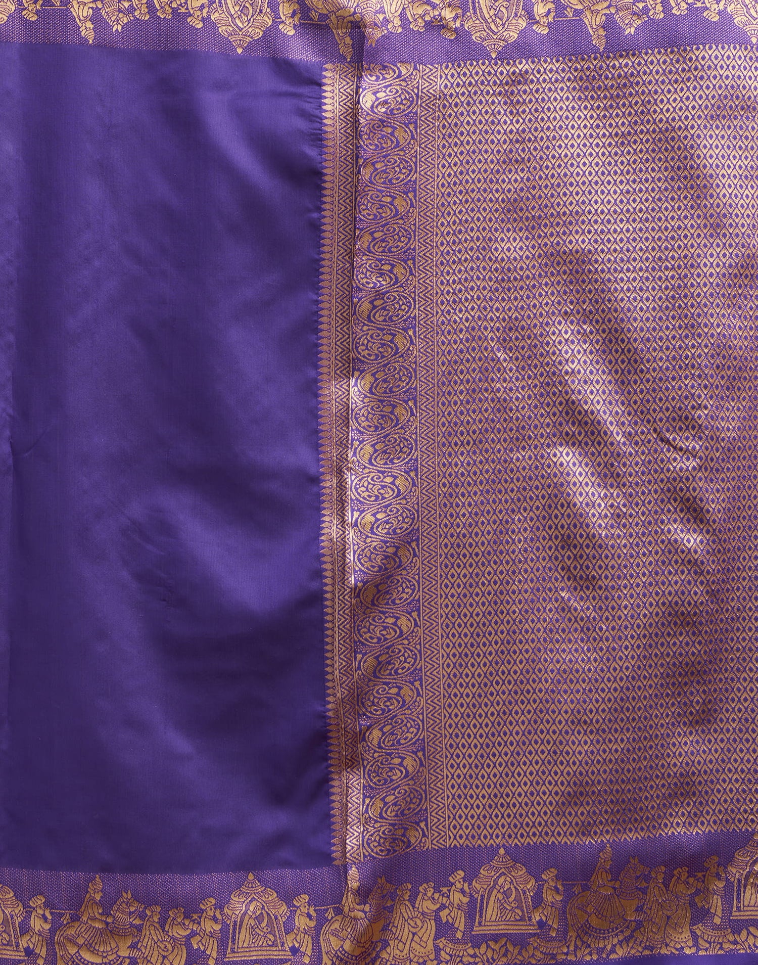 Purple Silk Woven Banarasi Saree