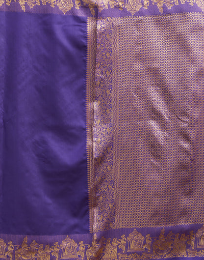 Purple Silk Woven Banarasi Saree