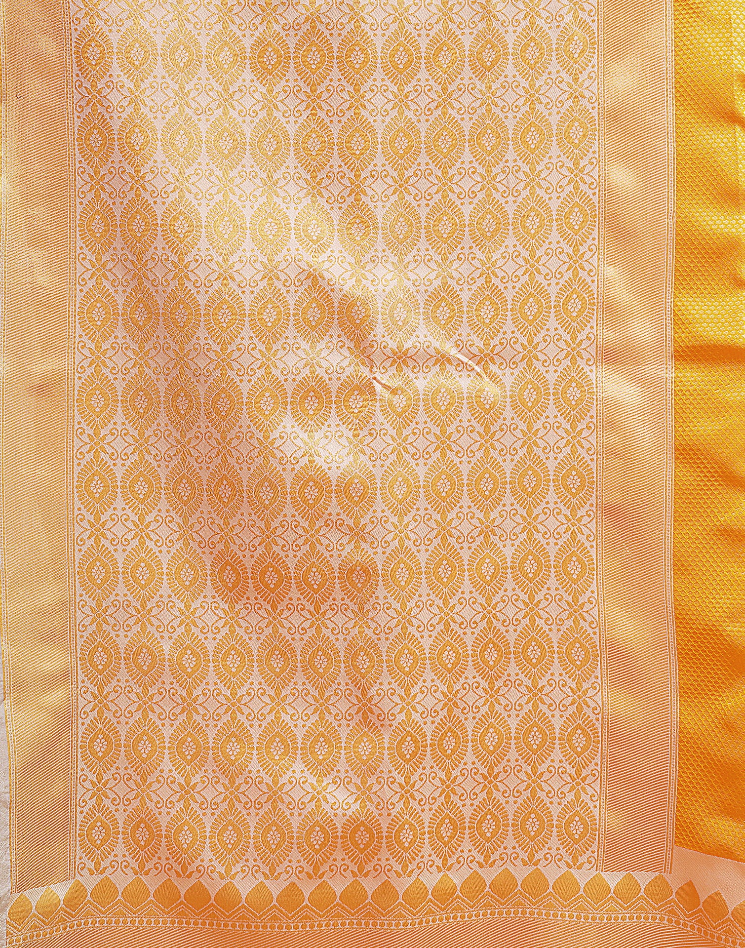 Yellow Silk Woven Kanjivaram Saree