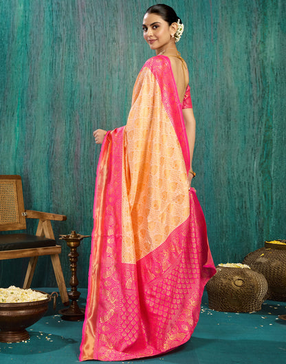 Golden Silk Woven Kanjivaram Saree