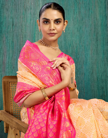 Golden Silk Woven Kanjivaram Saree