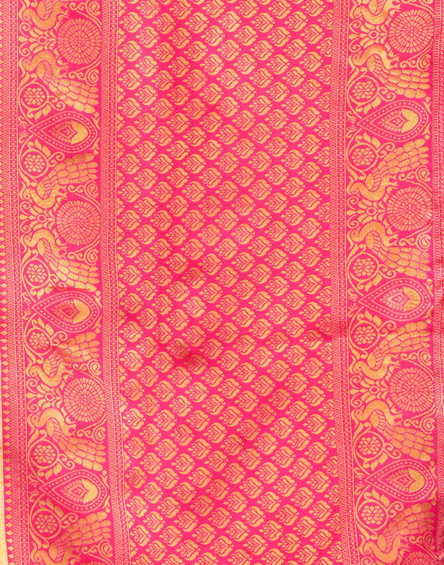 Beige Silk Blend Woven Kanjivaram Saree