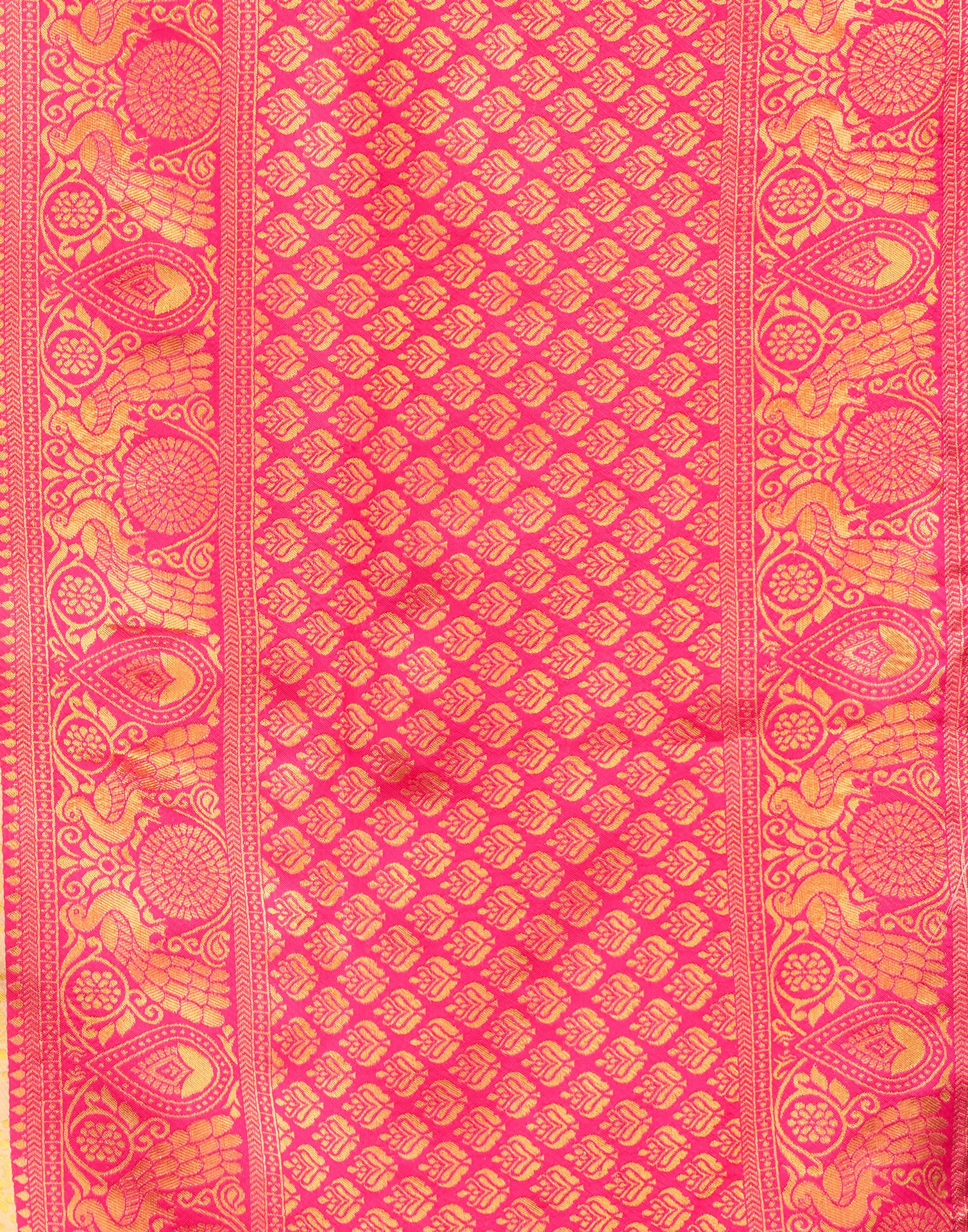 Beige Silk Blend Woven Kanjivaram Saree