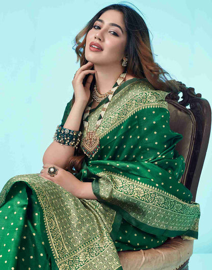 Green Banarasi Silk Saree