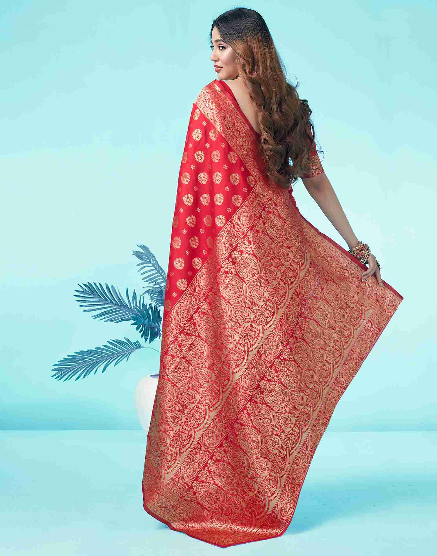 Red Banarasi Silk Saree