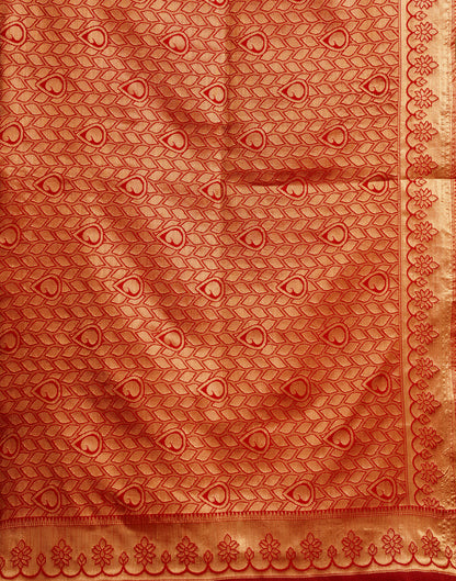 Green Silk Blend Woven Banarasi Saree