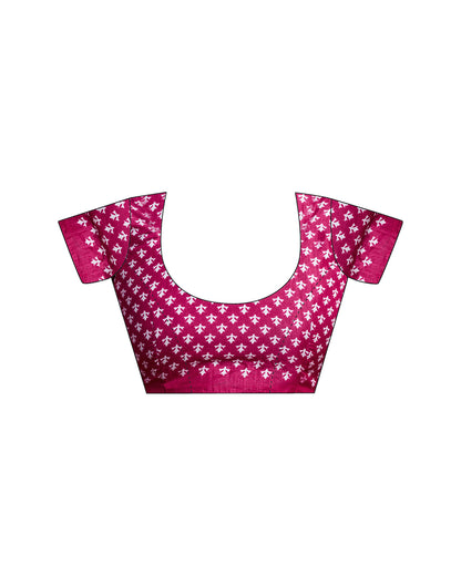 Pink Dola Silk Printed Printed Saree