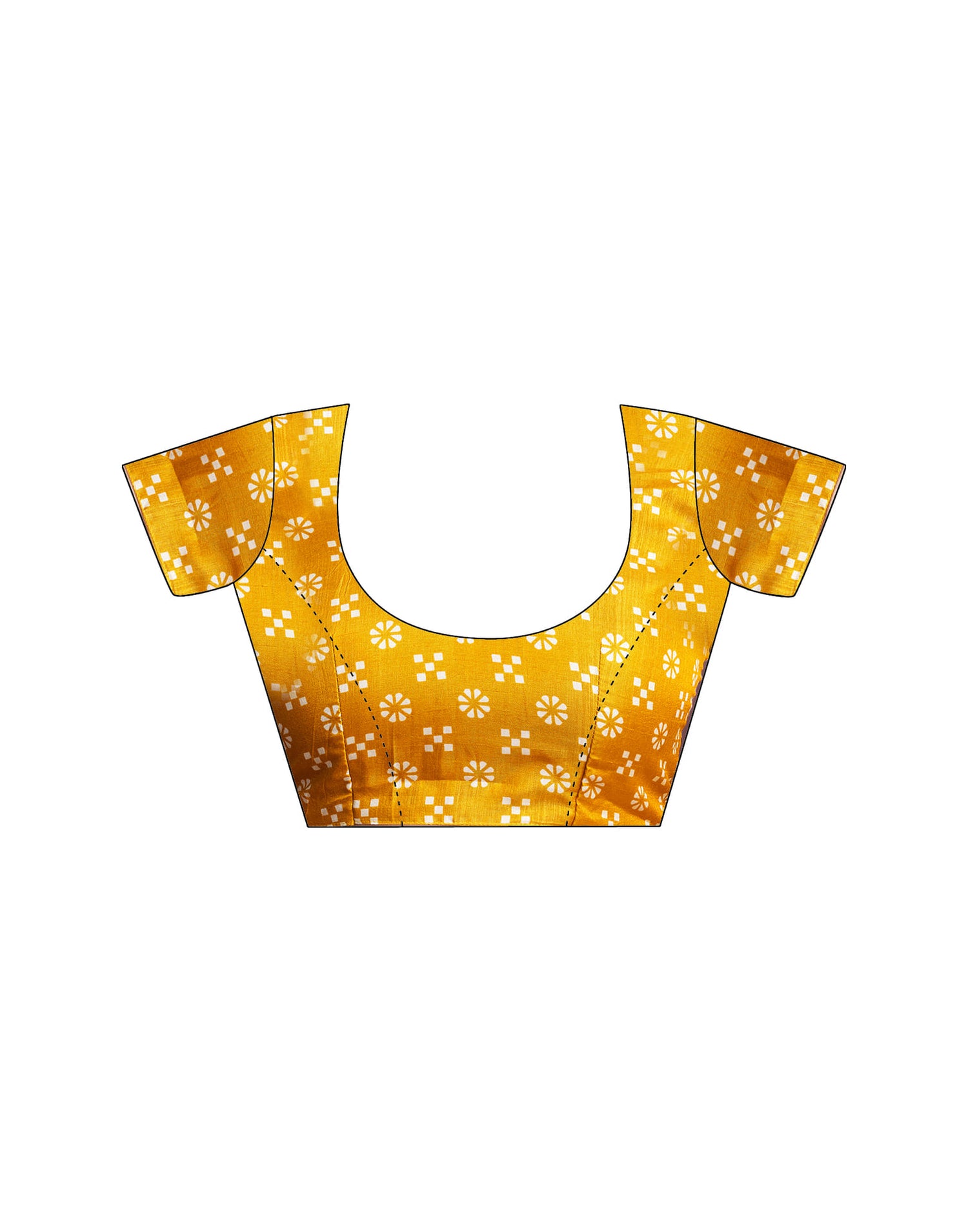 Yellow Dola Silk Printed Printed Saree