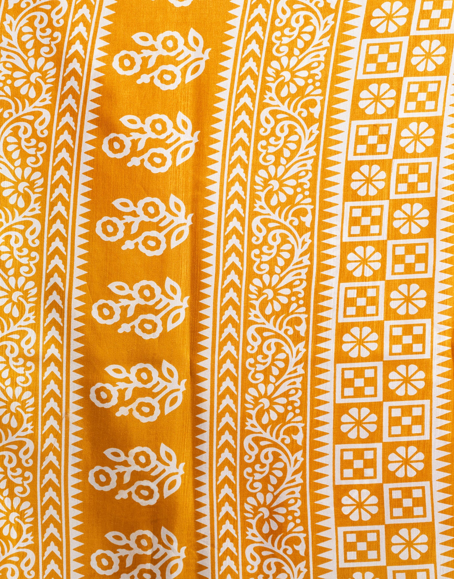 Yellow Dola Silk Printed Printed Saree