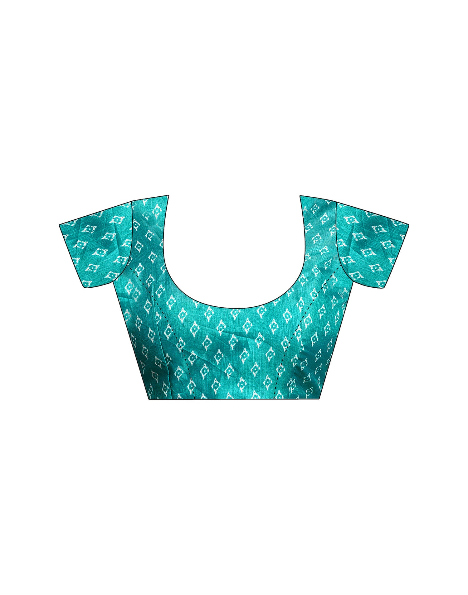 Turquoise Dola Silk Printed Printed Saree