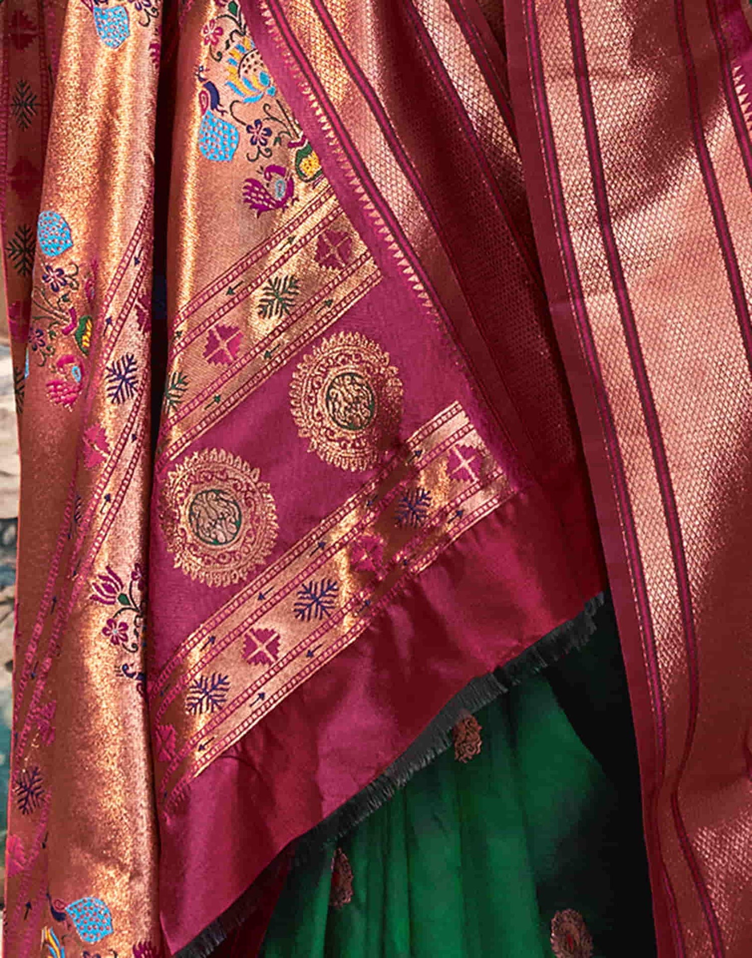 Green Silk Woven Paithani Saree