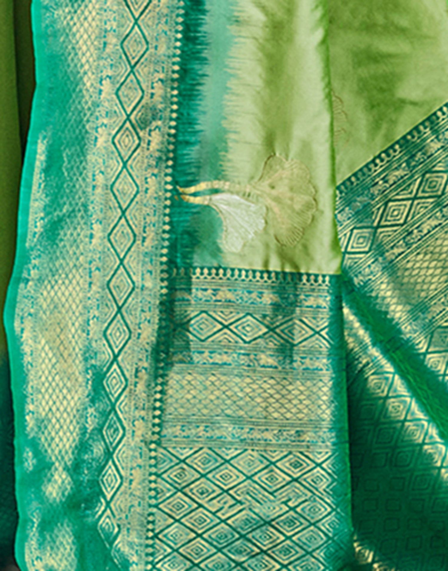 Light Green Silk Woven Banarasi Saree