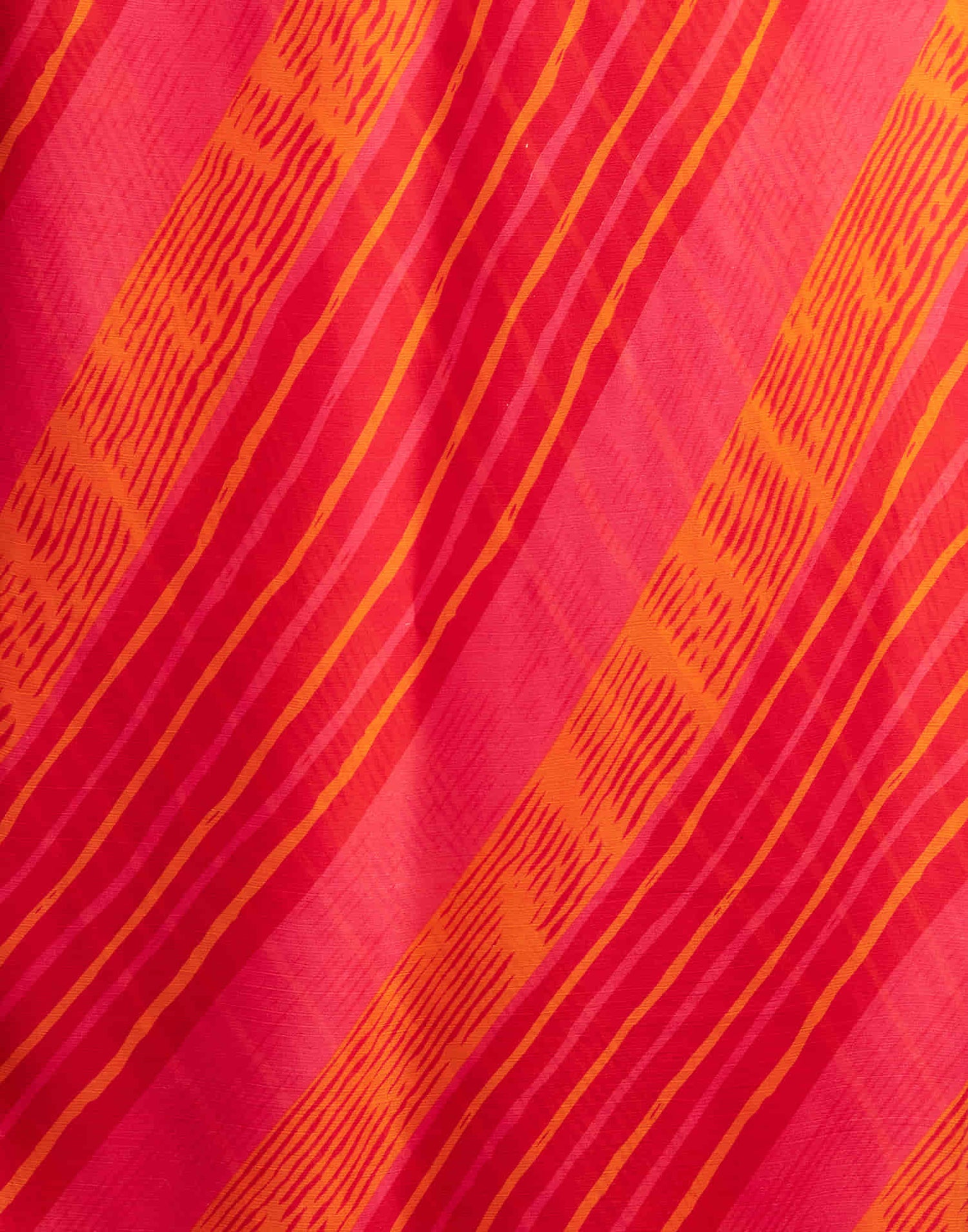 Red Chiffon Printed Leheriya Saree